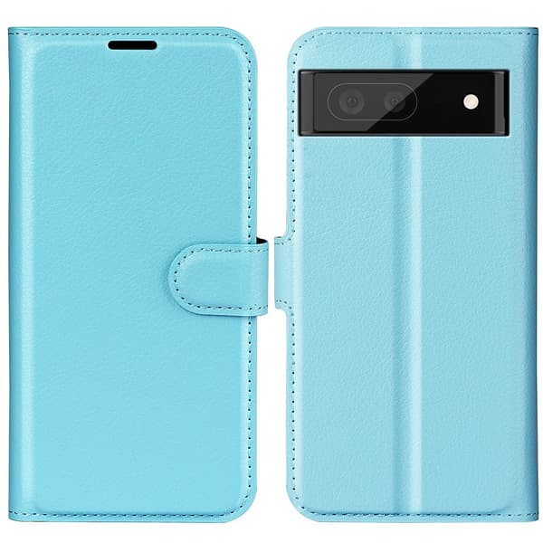 【YD】Google Pixel 6A Cover Litchi Læder Lyseblå 65