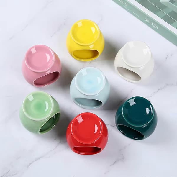 Eterisk oljebrenner Vokssmelter Aromaterapi Aroma Diffuser Ovner Keramikk Telysholder Dekorasjoner Hvit White