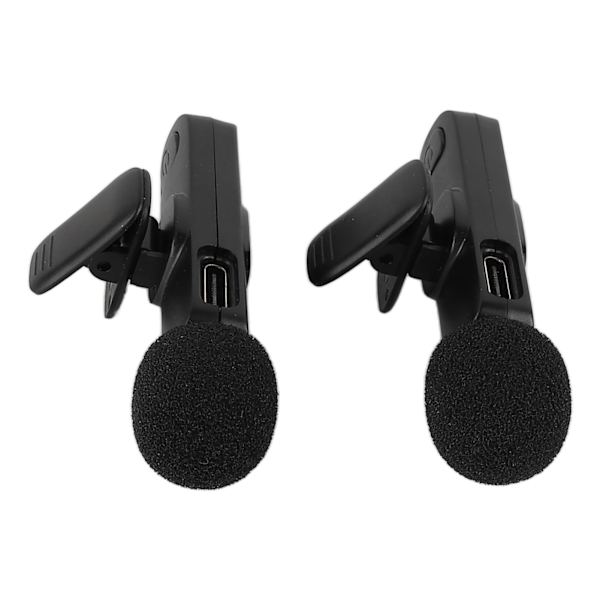 K9 Dual Wireless Lavalier Microphone Wireless Label Clip On Microphone Noise Reduction Type C for IOS-grensesnitt med innebygd batteri