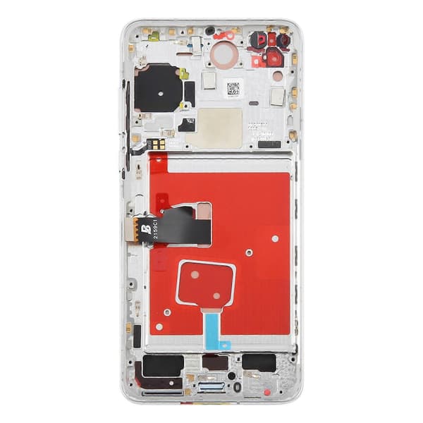 För Huawei P40 TFT LCD-skärm Digitizer komplett montering med ram, stöder inte fingeravtrycksidentifiering Silver