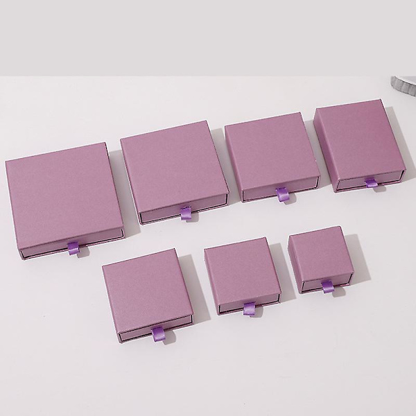 1I tjock papperslåda smyckeskrin för case red 7x9x2.5cm