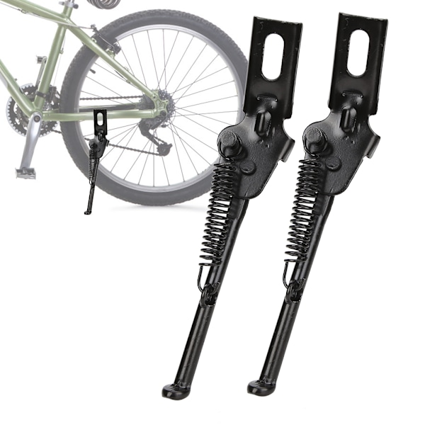 2-pack Justerbart Svart Kolstål Stöd för 12-tums Barncyklar - Hållbart Ersättningsstöd