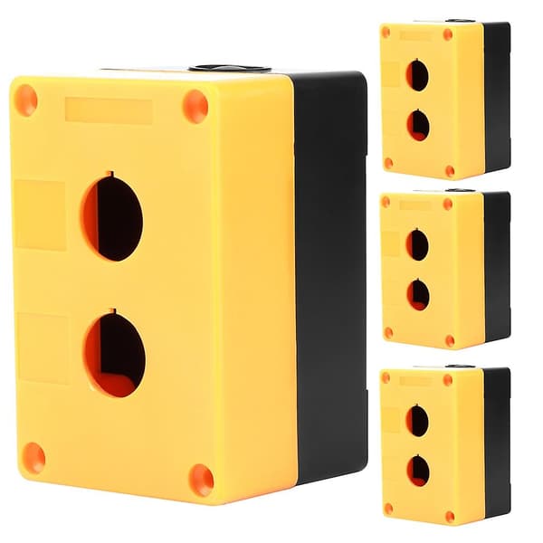 4 stk. dobbelthulls bryterknappboks vanntett nødstoppbryter kontrollboks 22 mm BX1‑22