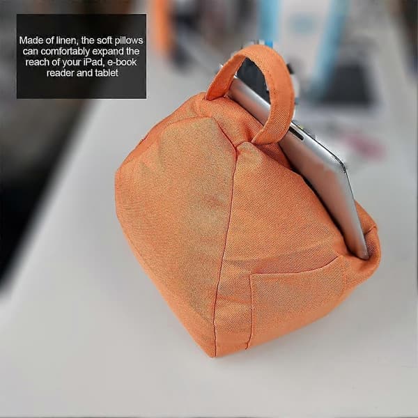Nettbrettstativ Putefeste Dokk for Seng Anti-fall Bokholder og Reisepute for Stående Datamaskiner Bøker orange