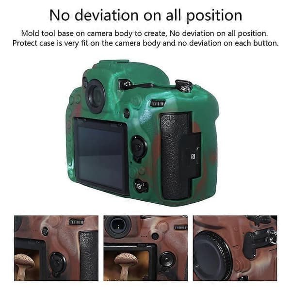 (Ny) Pixel P001 för Nikon D500 Kamera Silikonskyddsfodral Desert Camouflage