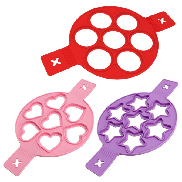 3 stycken äggkokare i silikon non-stick