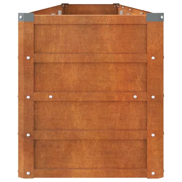 【YD】vidaXL Højbed rustent 320x40x45 cm rustfrit stål Brun 15300