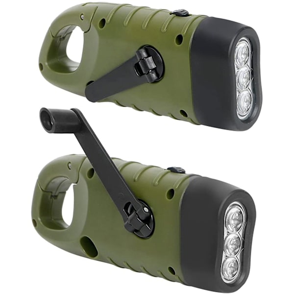 Hand Crank Rechargeable Flashlight, Solar LED Flashlight