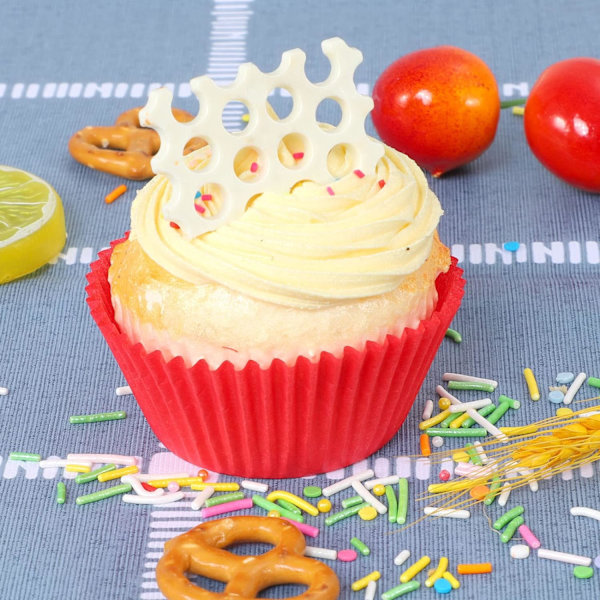 Standard røde cupcake-muffinindlæg 500-tæller, lugtfri, fødevaregodkendt og fedttætte papirbagebægre (røde) Red 500pcs