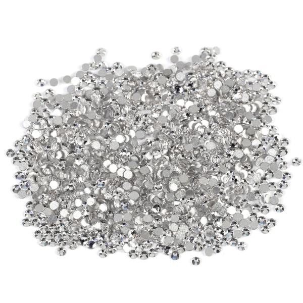 1440 stk hvid farve krystalglas Nail Art Rhinestones telefonetui DIY SS3 (1,3-1,5 mm)