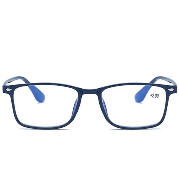 Snygga och bekväma läsglasögon med anti-blått ljus (+1,0 - +4,0) Blå 3.0