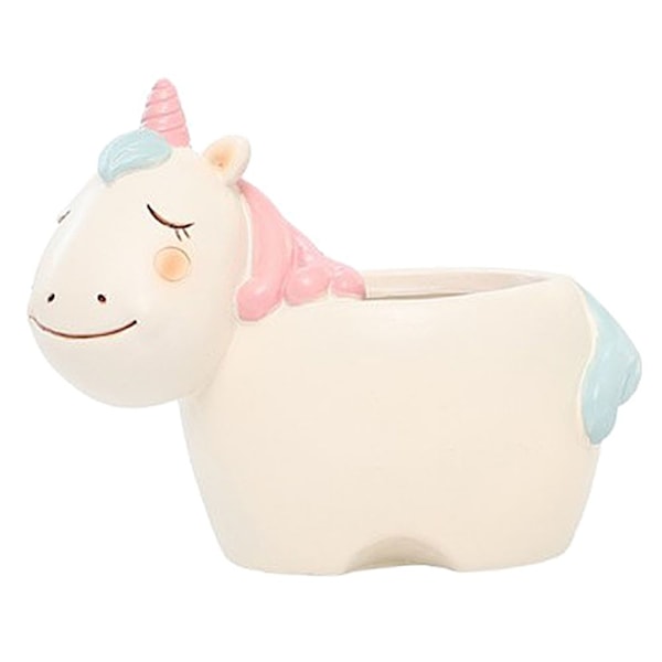 Søt dyr blomsterpotte harpiks MIni sukkulent Planter Home Decor Unicorn