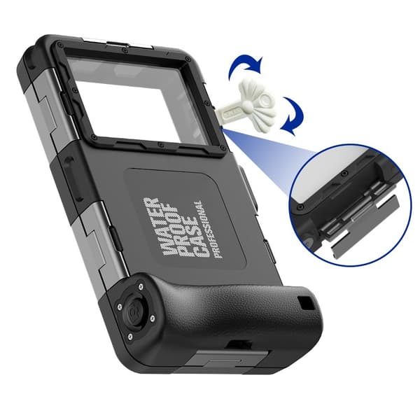 【YD】Tech-Protect IPX8 Universal Sukellus Vedenpitävä Kotelo Musta 430