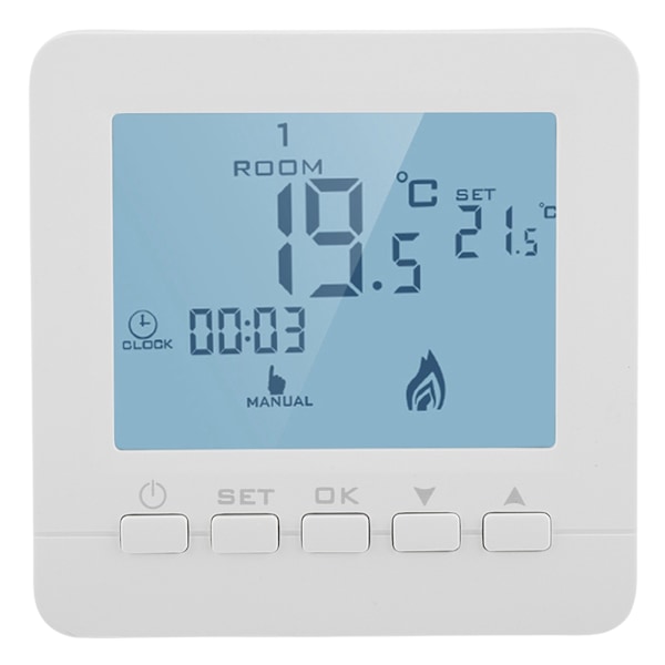 Smart Programmerbar Termostat med Digital LCD Skærm - 5A Temperaturregulator