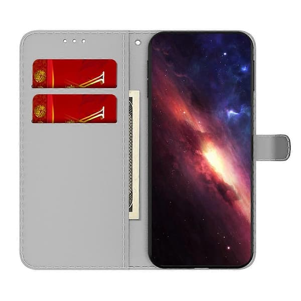 Til Honor X5 Akvarel Mønster Flip Læder Telefonetui Autumn Leaf