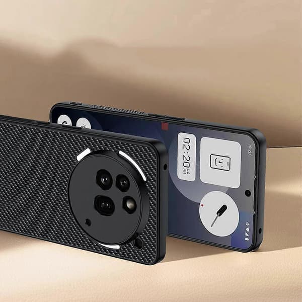 Ultratunt telefonfodral med kolfibertextur Black For Nothing Phone 3a Pro