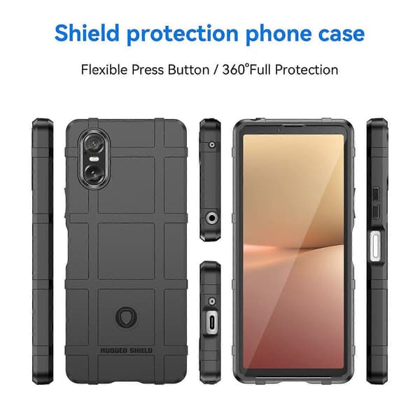 Heltäckande stötsäkert TPU-telefonfodral Black For Sony Xperia 10 VI