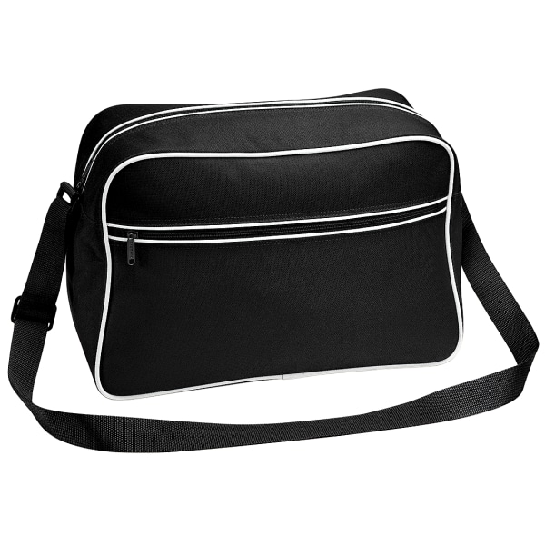 Bagbase Retro justerbar skuldertaske (18 liter) Sort Black/White One Size