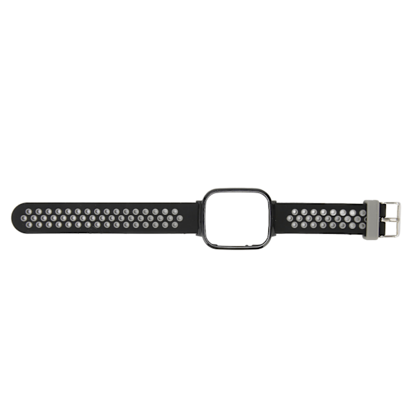 2 i 1 Udskiftningsrem til Redmi Watch 3 - Hurtigudløsning Blød Silikone Svedtæt Smartwatch Armbånd i Sort Grå