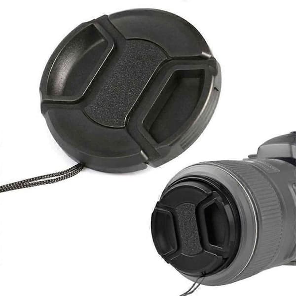 (Ny) 40,5 mm centerklemme objektivdæksel til Canon Svart