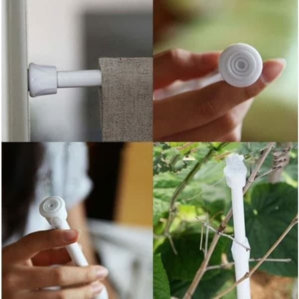 【YD】Short Extendable Curtain Rod Rod-55~90cm, white, max load 2kg, 1 pc