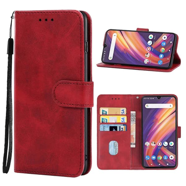 Telefondeksel i skinn til Lenovo A6 Note Red