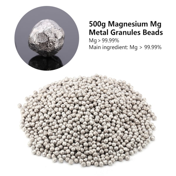 500g små magnesiumkulor för tillverkning av legeringsmaterial i silverfärg
