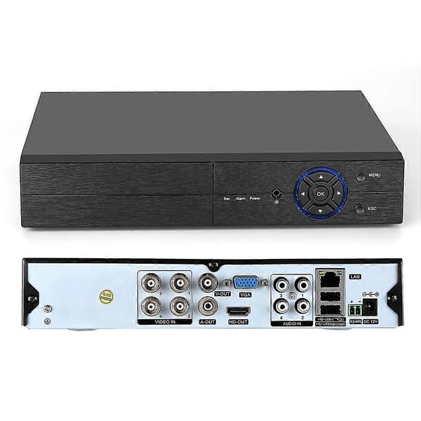 A4B3Kit 2MP 4CH 1080P CCTV Sikkerhetskamerasystem AHD DVR Overvåkingssett, Støtter Nattsyn / Bevegelsesdeteksjon (Hvit) White