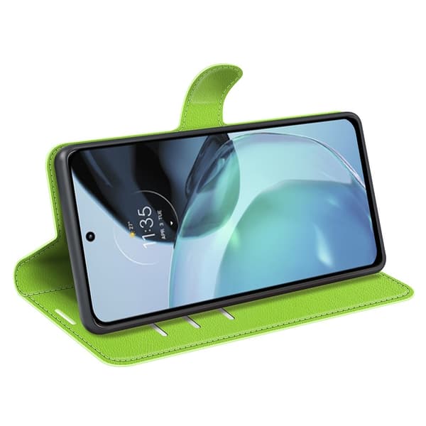 【YD】Google Pixel 7A Fodral Litchi Textur Läder Grön 70