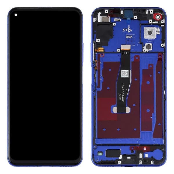 (Ny) LCD-skærm til Huawei Honor 20 / Nova 5T Digitizer Komplet Samling med Ramme Phantom Blue