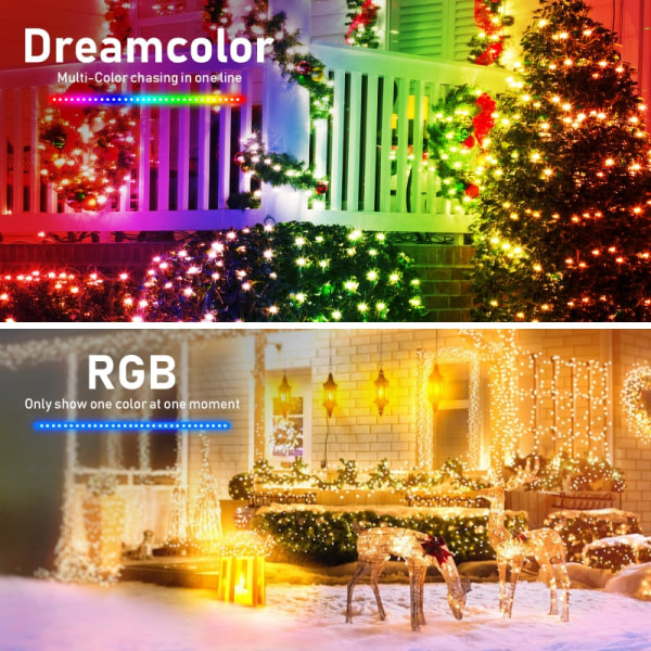 2M LED Bluetooth Fjärrkontroll USB Garland Lampa RGB Julljus 2M-20led