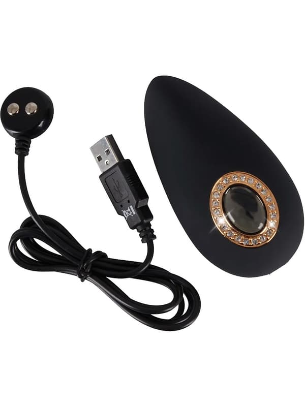 【YD】Cleopatra: Klitorisvibrator Svart ABS-plast, Polyuretan, Silikon