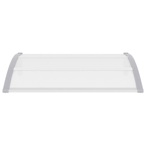 【YD】vidaXL Sisäänkäynnin katos harmaa 120x100 cm PC Grey grå