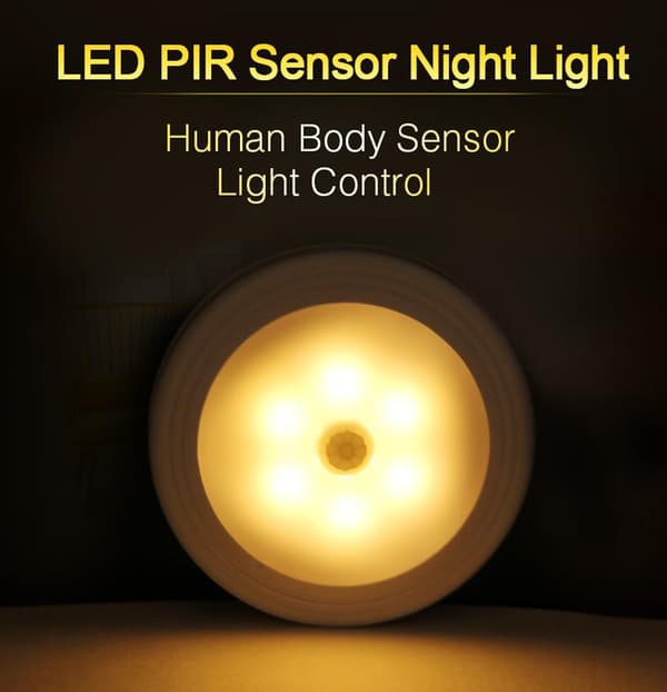 【YD】Nattlampe - Bevegelsessensor, LED (2-pakning)