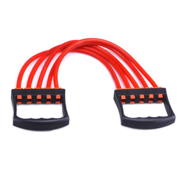 Justerbar Chest Expander 5 Ropes Exercise System-svart