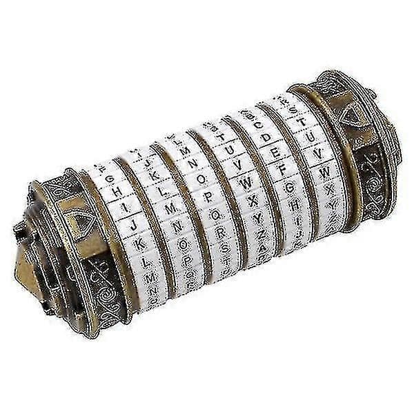 【BQ】Da Vinci kombinasjonslås, metall Cryptex-sett hvit og bronsefarge – bra