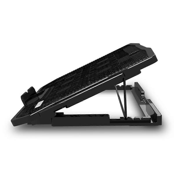 NUOXI H9 Notebook Radiator Computer Base Fan Bracket Pad 6 Fans Sort Svart