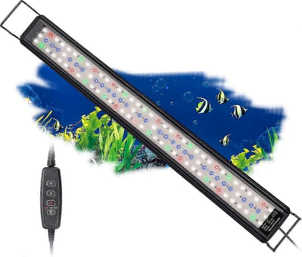 【YD】Aquarium LED Lamp with Timer, Full Spectrum, 10-Level Dimmable, Adjustable 6/10/12H for Aquarium SPL-45