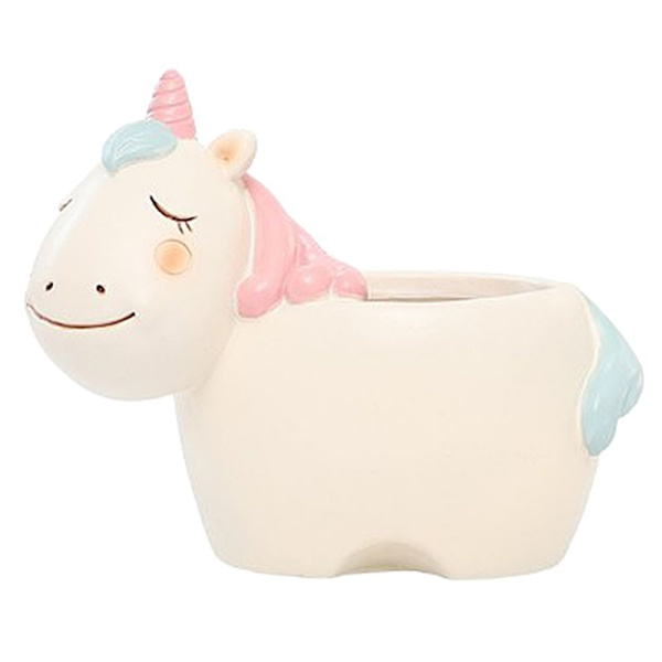 Søt dyr blomsterpotte harpiks MIni sukkulent Planter Home Decor Unicorn