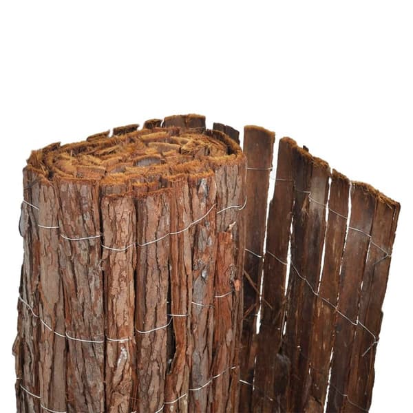 【YD】vidaXL Windbreak bark 400 x 100 cm Brown Brun