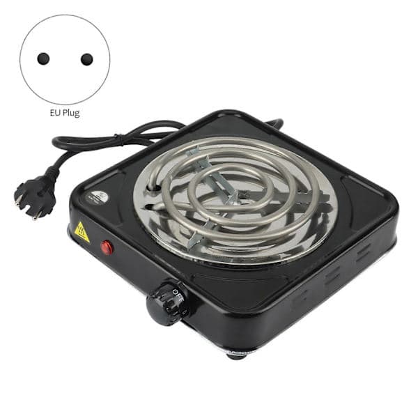 Elektrisk kullbrenner Multifunksjonell kullbrenner 1000W med justerbar temperaturkontroll Svart