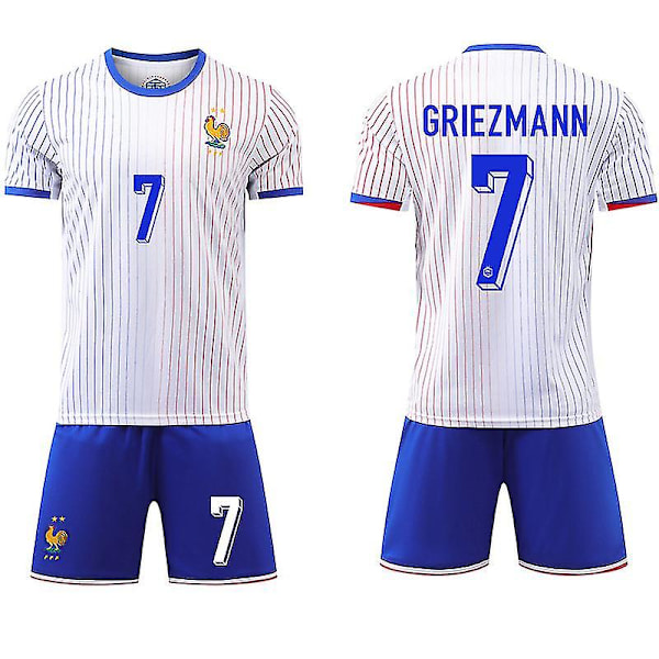 2024 Frankrike Bortalag Nr. 7 EM-tröja Griezmann Tröjset Lämplig för barn och vuxna - M M