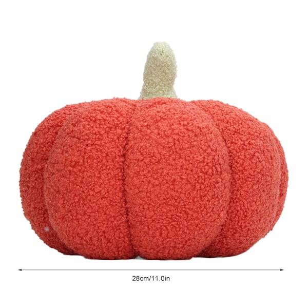 Innovatiivinen söpö kurpitsaplussilelu Pehmeä ja pörröinen simuloitu kurpitsatyyny Halloweeniin, jouluun ja kodin sisustukseen Punainen