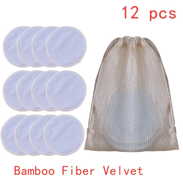 10-Pack Bamboo Fiber Makeup Remover Pads Light Blue