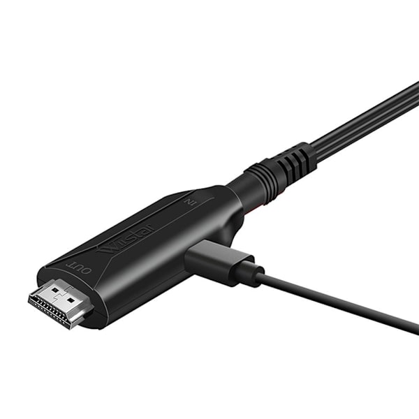 SCART-HDMI-muunninkaapeli 1080P/720P USB kaapeleilla SCART I