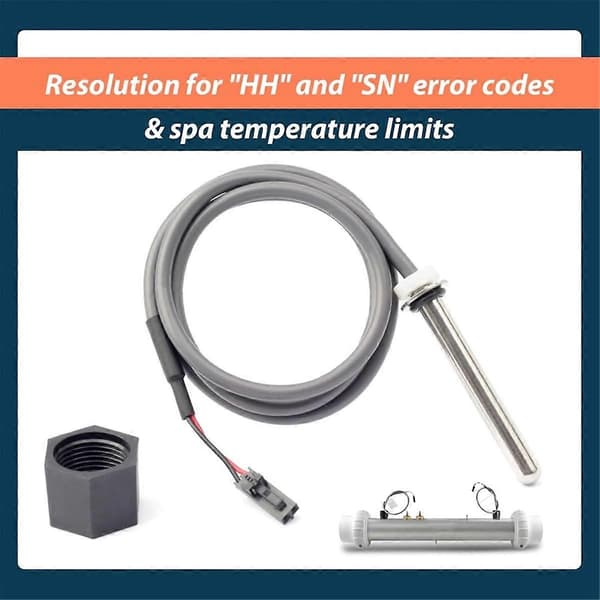 【YD】Badekarssensor til Spavarmer M7-system med 24-tommer kabel Temp/Høj grænse, Badekarssensor erstatter 30042 30382