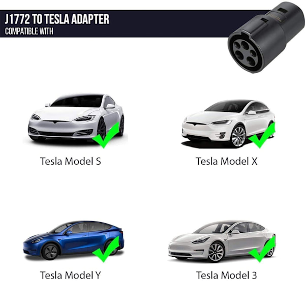 J1772 till Tesla Laddningsadapter