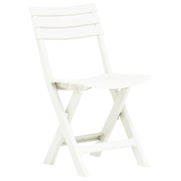 【YD】vidaXL Sammenleggbare hagestoler 2 stk plast hvit White Vit