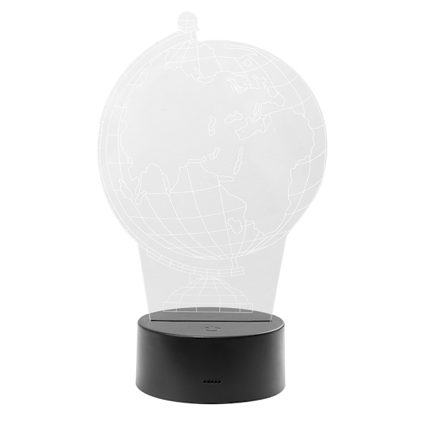Mini Globusformet LED Nattelys - 7 Farger Visuell Optisk Lampe for Hjemmedekorasjon og Gave