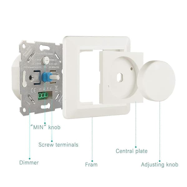 【YD】LED Dimmer, 220-240V 5-200W Smart Knob, Switch and Dimmer